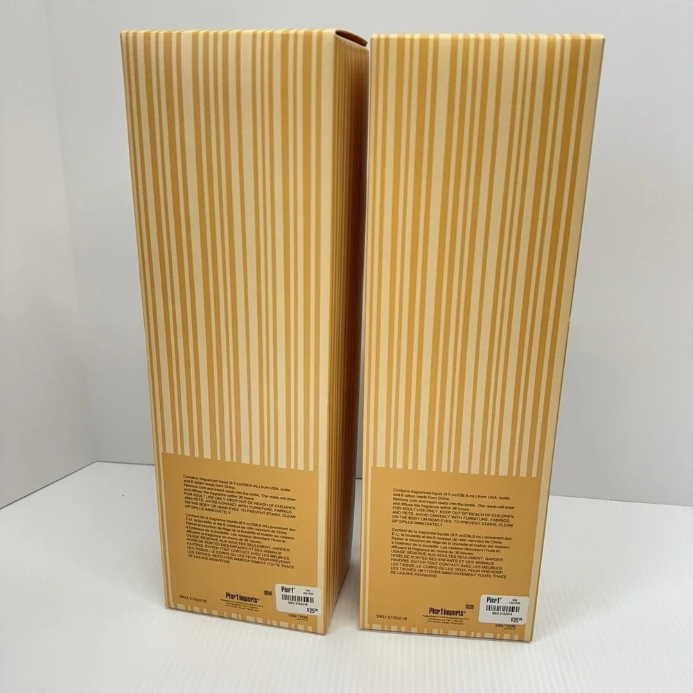 2 PIER 1 IMPORTS MANGO PAPAYA REED DIFFUSER 8 fl oz BRAND NEW/SEALED